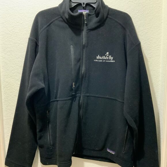 Patagonia Synchilla full zip  Pullover Fleece Jacket Black Mens L “shutterfly “ - Picture 4 of 6